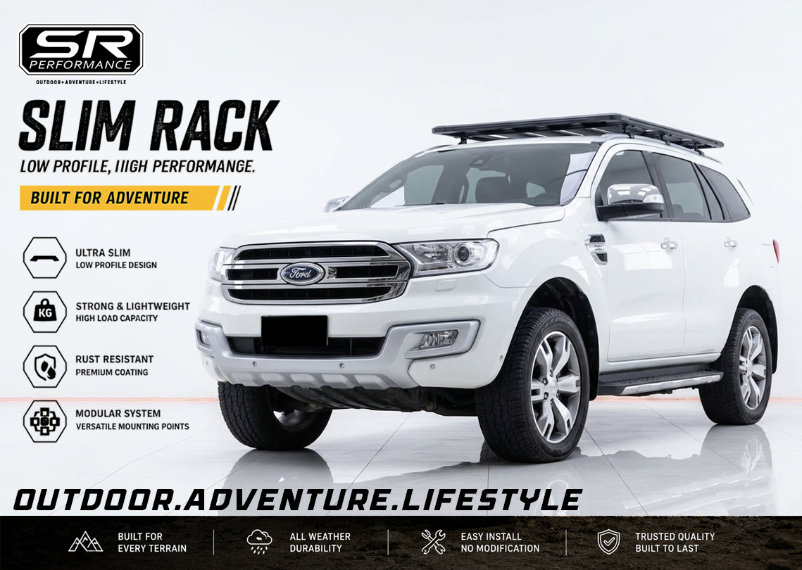 ALUMINUM SLIM RACK MEDIUM 180X125CM FORD EVEREST 2016-UP